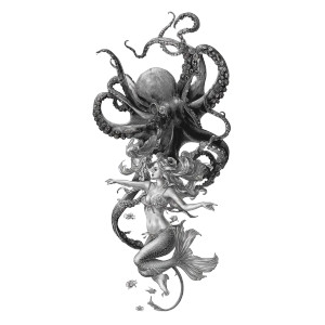 Octopus And Mermaid Vinyl Car Decal Sticker – Waterproof & UV-Resistant 3.4133333333333336" Octopus And Mermaid Vinyl Car Decal Sticker – Waterproof & UV-Resistant 3.4133333333333336"