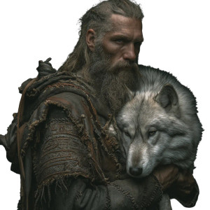 Viking With Wolf Vinyl Car Decal Sticker – Waterproof & UV-Resistant 3.4133333333333336" Viking With Wolf Vinyl Car Decal Sticker – Waterproof & UV-Resistant 3.4133333333333336"