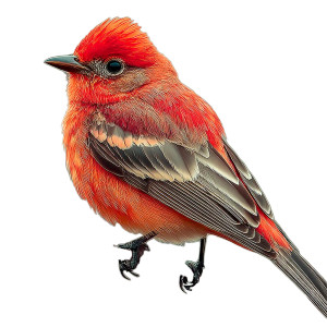 Red Bird V4 Vinyl Car Decal Sticker – Waterproof & UV-Resistant 3.4133333333333336"