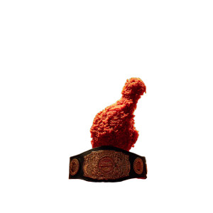 Champion Chicken Drumstick Vinyl Car Decal Sticker – Waterproof & UV-Resistant 3.4133333333333336"