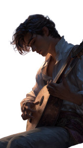 Lute Player'S Melancholy Vinyl Car Decal Sticker – Waterproof & UV-Resistant 4.8533333333333335"