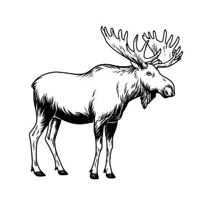 Moose Monoline Vinyl Car Decal Sticker – Waterproof & UV-Resistant 3.4133333333333336"