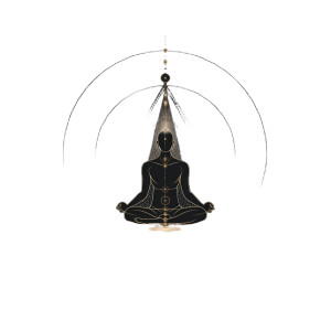 Meditative Human Figure Vinyl Car Decal Sticker – Waterproof & UV-Resistant 3.4133333333333336"