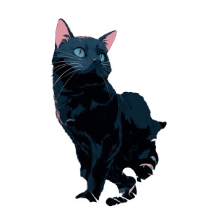 Dark Angel Cat Vinyl Car Decal Sticker – Waterproof & UV-Resistant 6.826666666666667" Dark Angel Cat Vinyl Car Decal Sticker – Waterproof & UV-Resistant 6.826666666666667"