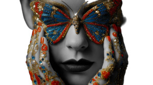 Girl With Butterfly V4 Vinyl Car Decal Sticker – Waterproof & UV-Resistant 2.72"