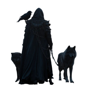 Gothic Reaper Companion Vinyl Car Decal Sticker – Waterproof & UV-Resistant 3.4133333333333336"