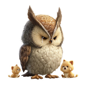 Owl And Puppies Vinyl Car Decal Sticker – Waterproof & UV-Resistant 3.4133333333333336" Owl And Puppies Vinyl Car Decal Sticker – Waterproof & UV-Resistant 3.4133333333333336"