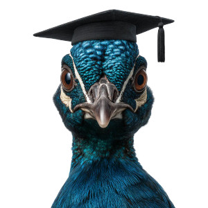 Graduating Peacock Vinyl Car Decal Sticker – Waterproof & UV-Resistant 6.826666666666667" Graduating Peacock Vinyl Car Decal Sticker – Waterproof & UV-Resistant 6.826666666666667"