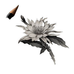 Epiphyllum Tattoo Vinyl Car Decal Sticker – Waterproof & UV-Resistant 6.826666666666667"