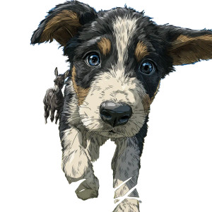 Basethound Puppy Vinyl Car Decal Sticker – Waterproof & UV-Resistant 3.4133333333333336"