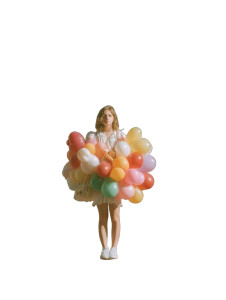 Balloon Dress Woman Vinyl Car Decal Sticker – Waterproof & UV-Resistant 8.213333333333333"