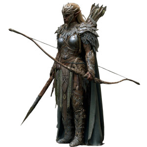 Elven Arrow Warrior Vinyl Car Decal Sticker – Waterproof & UV-Resistant 3.4133333333333336"