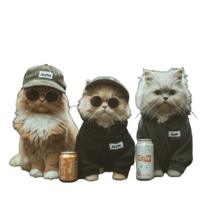 Gangster Cats Nyc Vinyl Car Decal Sticker – Waterproof & UV-Resistant 3.4133333333333336"