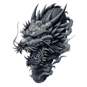 Japanese Dragon Tattoo V43 Vinyl Car Decal Sticker – Waterproof & UV-Resistant 3.4133333333333336"
