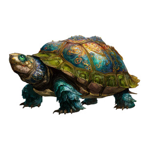 Fantasy Turtle V4 Vinyl Car Decal Sticker – Waterproof & UV-Resistant 3.4133333333333336"