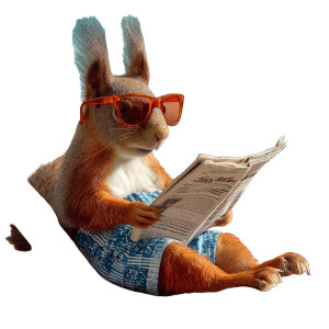 Reading Squirrel V2 Vinyl Car Decal Sticker – Waterproof & UV-Resistant 3.4133333333333336"