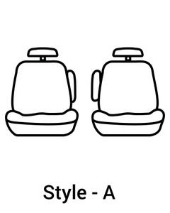 Covercraft Seat Cover SS8518PCCH SeatSaver; Seat Style A - Bucket With Adjustable Headrests; Polycotton; Charcoal Black; Set Of 2