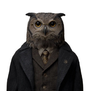 Dark Academia Owl Vinyl Car Decal Sticker – Waterproof & UV-Resistant 3.4133333333333336"