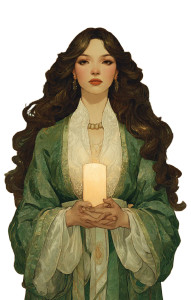 Mucha-Inspired Woman Vinyl Car Decal Sticker – Waterproof & UV-Resistant 4.533333333333333"