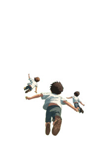 Flying Boys Adventure Vinyl Car Decal Sticker – Waterproof & UV-Resistant 8.213333333333333"