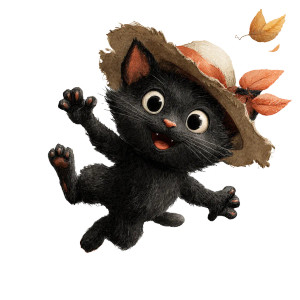 Halloween Cat Jumping Vinyl Car Decal Sticker – Waterproof & UV-Resistant 3.4133333333333336"