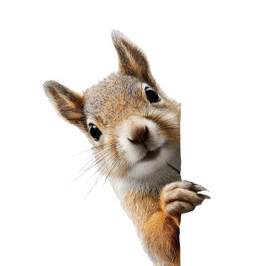 Playful Squirrel Vinyl Car Decal Sticker – Waterproof & UV-Resistant 3.4133333333333336"