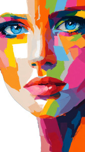 Pop Art Portrait V9 Vinyl Car Decal Sticker – Waterproof & UV-Resistant 9.706666666666667"