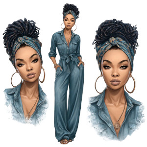 Confident African Woman V5 Vinyl Car Decal Sticker – Waterproof & UV-Resistant 6.826666666666667"