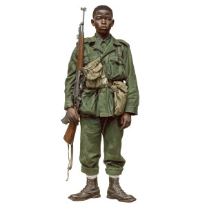 Young Soldier Portrait Vinyl Car Decal Sticker – Waterproof & UV-Resistant 6.826666666666667"