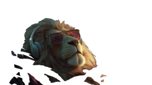 Bearded Lion Lounging Vinyl Car Decal Sticker – Waterproof & UV-Resistant 5.4