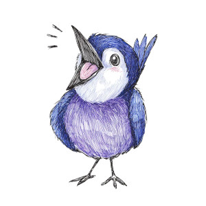 Laughing Bird Vinyl Car Decal Sticker – Waterproof & UV-Resistant 3.4133333333333336"