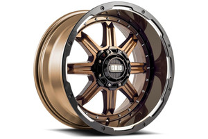 Enhance your ride with Grid 18x9 Wheel | Gloss Bronze Black Lip | 1 Piece Cast Aluminum | Compatible with TPMS