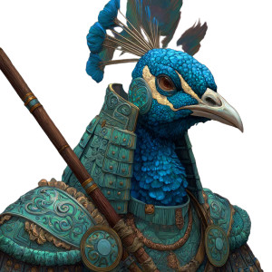 Warrior Peacock Vinyl Car Decal Sticker – Waterproof & UV-Resistant 3.4133333333333336" Warrior Peacock Vinyl Car Decal Sticker – Waterproof & UV-Resistant 3.4133333333333336"