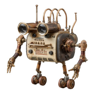 Steampunk Automaton V3 Vinyl Car Decal Sticker – Waterproof & UV-Resistant 3.4133333333333336"