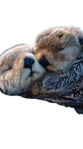 Sleeping Otters V2 Vinyl Car Decal Sticker – Waterproof & UV-Resistant 4.8533333333333335"