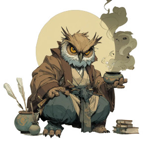 Owlin Monk V3 Vinyl Car Decal Sticker – Waterproof & UV-Resistant 3.4133333333333336"