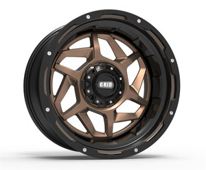 Upgrade your GMC Sierra 3500 HD and more | Grid Wheels 20x9 Gloss Bronze with Black Lip