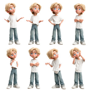 Pixar Boy Character V8 Vinyl Car Decal Sticker – Waterproof & UV-Resistant 3.4133333333333336"