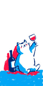 Cat With Wine V2 Vinyl Car Decal Sticker – Waterproof & UV-Resistant 5.12"