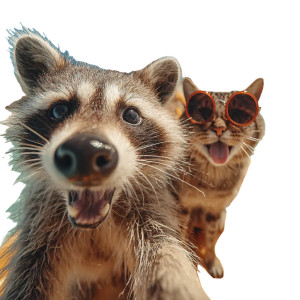 Raccoon Kayak Selfie Vinyl Car Decal Sticker – Waterproof & UV-Resistant 3.4133333333333336"
