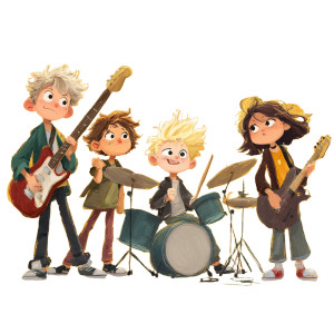 Kids Rock Band Vinyl Car Decal Sticker – Waterproof & UV-Resistant 3.4133333333333336" Kids Rock Band Vinyl Car Decal Sticker – Waterproof & UV-Resistant 3.4133333333333336"