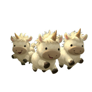 Baby Unicorns Frolicking V2 Vinyl Car Decal Sticker – Waterproof & UV-Resistant 3.4133333333333336"