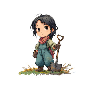 Chibi Farmer Girl Vinyl Car Decal Sticker – Waterproof & UV-Resistant 6.826666666666667" Chibi Farmer Girl Vinyl Car Decal Sticker – Waterproof & UV-Resistant 6.826666666666667"