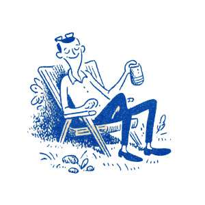 Vintage Pensioner Chill Vinyl Car Decal Sticker – Waterproof & UV-Resistant 6.826666666666667"