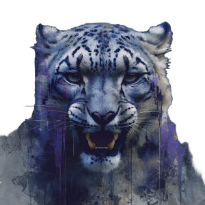 Graffiti Snow Leopard Vinyl Car Decal Sticker – Waterproof & UV-Resistant 3.4133333333333336"