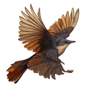 Flying Bird V2 Vinyl Car Decal Sticker – Waterproof & UV-Resistant 3.4133333333333336"