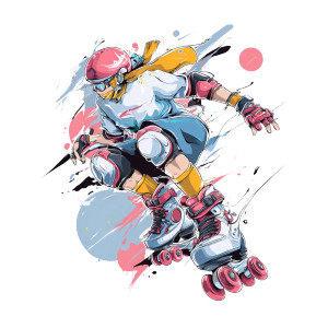 Extreme Roller Skating Vinyl Car Decal Sticker – Waterproof & UV-Resistant 3.4133333333333336"