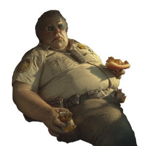 Corrupt Sheriff Slouched Vinyl Car Decal Sticker – Waterproof & UV-Resistant 6.826666666666667"