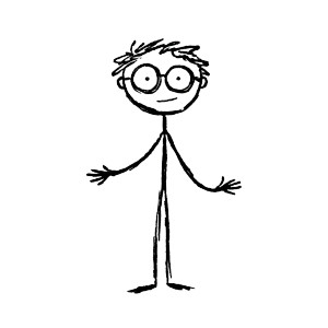 Stylized Stick Man Vinyl Car Decal Sticker – Waterproof & UV-Resistant 3.4133333333333336"