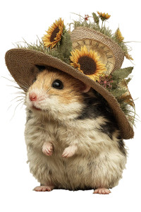 Hamster With Hat Vinyl Car Decal Sticker – Waterproof & UV-Resistant 4.4